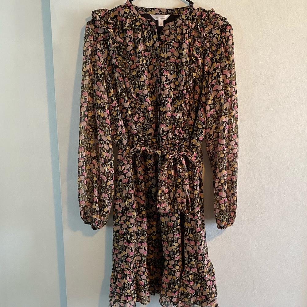 LC Lauren Conrad Floral Midi Dress | Large | NWOT